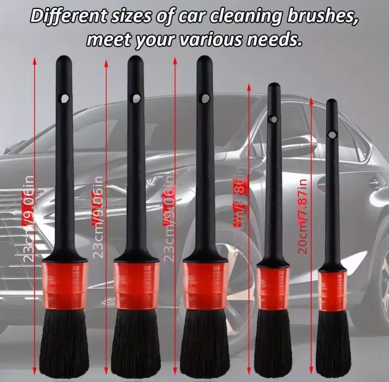 Car Detailing Brush Set The Ultimate Auto Cleaning Kit for Vents Gaps Maintenance Car Air Outlet Detail Clearance Brush